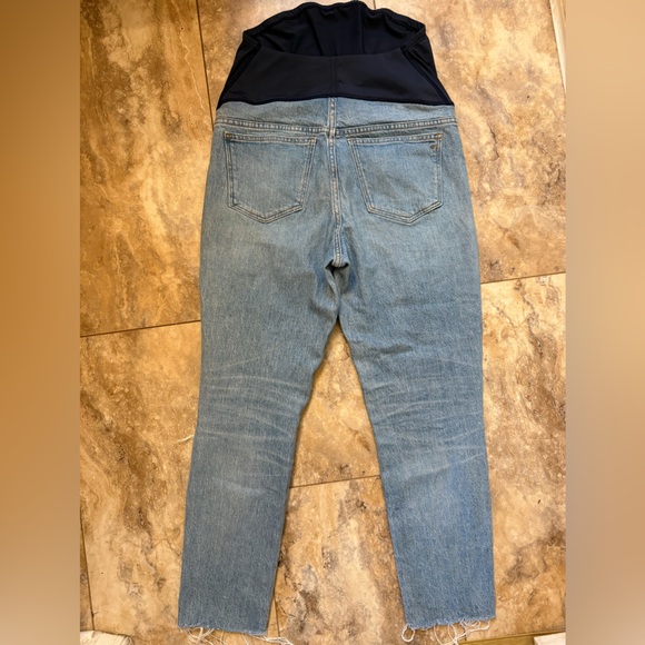 Madewell Maternity Over-the-Belly Perfect Vintage Jeans in Coney Wash Size 26 - Picture 9 of 12